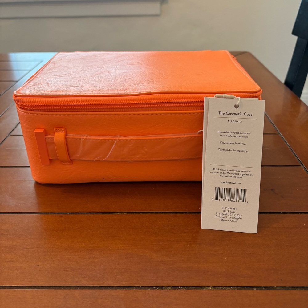 BEIS Orange Cosmetic Case